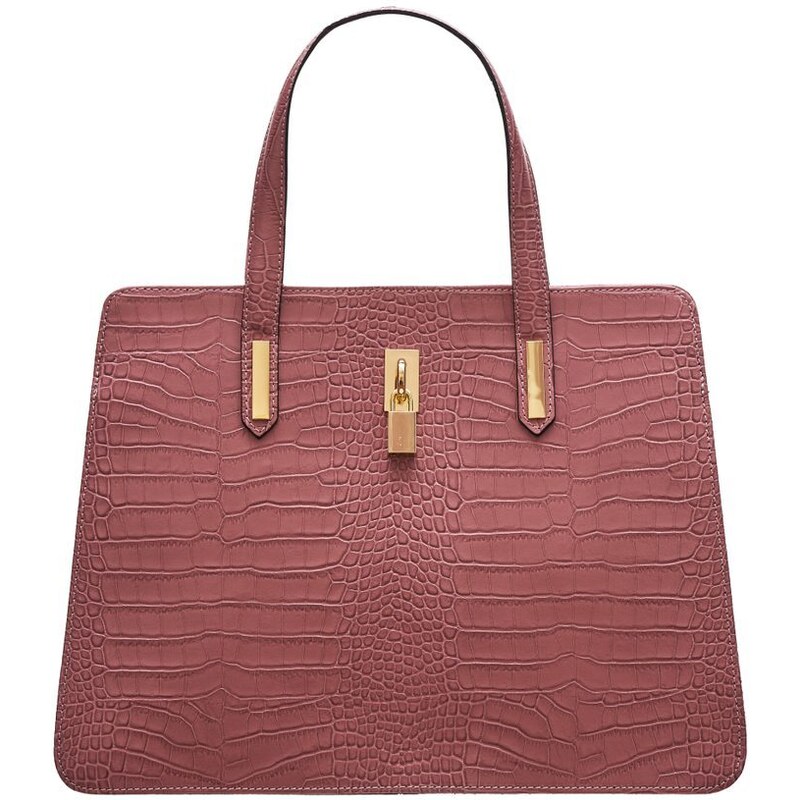 Glamorous by GLAM Dámska kožená kabelka razená - dusty pink 36687599