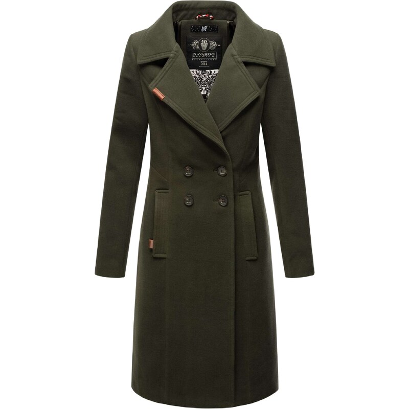 NAVAHOO Prechodný kabát Wooly tmavozelená 58421268