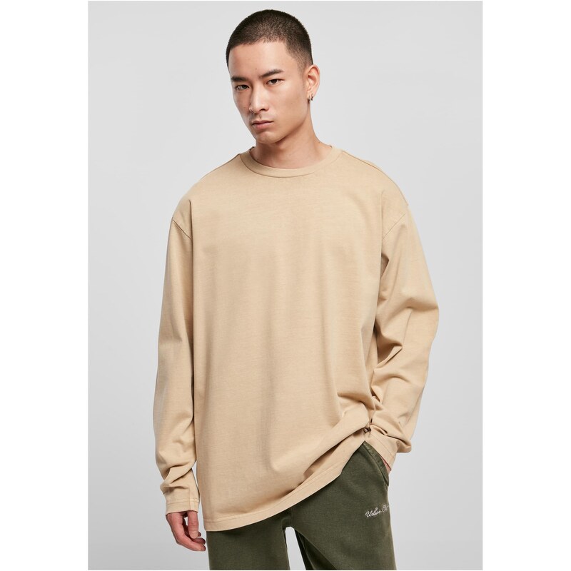 Urban Classics Heavy Oversized Garment Dye Dye UnionLong Sleeve Beige 50683788