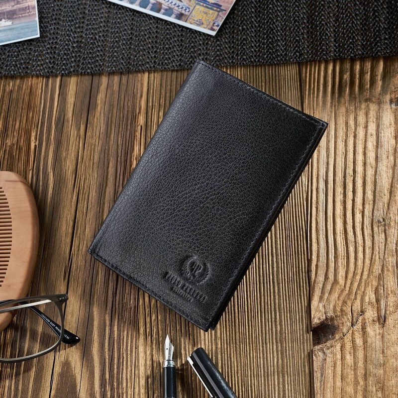 PAOLO PERUZZI Pánska kožená peňaženka RFID T-65-BL | čierna T-65-BL