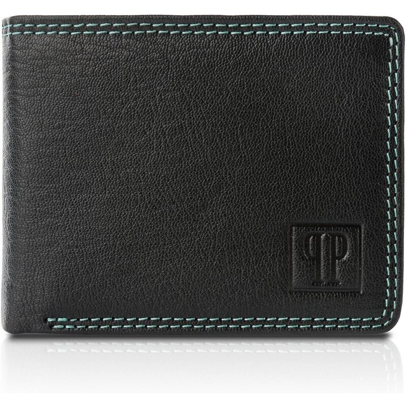 PAOLO PERUZZI Pánska kožená peňaženka RFID T-69-BL | čierna T-69-BL 36692021