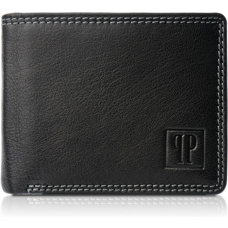 PAOLO PERUZZI Pánska kožená peňaženka RFID T-68-BL | čierna T-68-BL 36692022