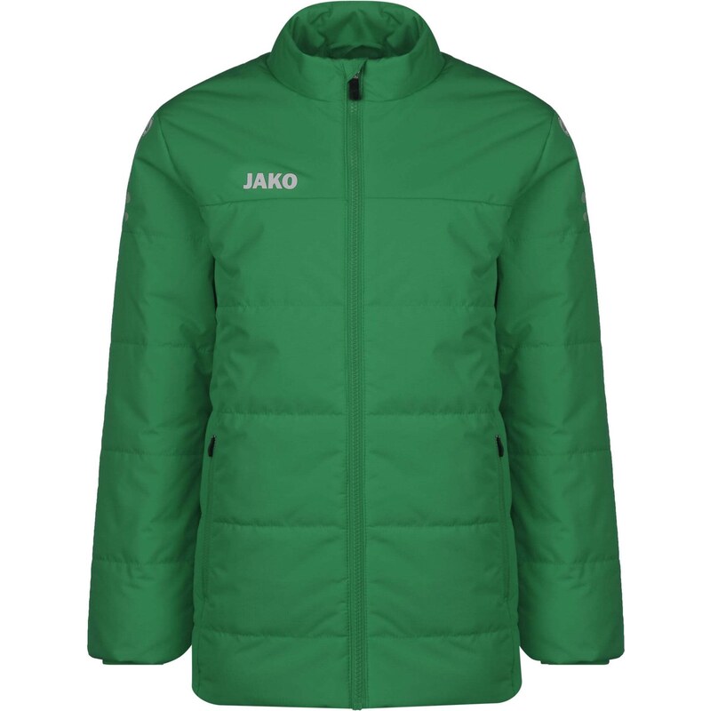 JAKO Športová bunda Team Coach svetlosivá / jedľová 67728518