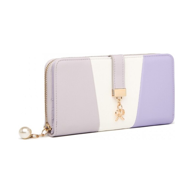 Miss Lulu Peňaženka - trojfarebná s PU kože, fialová 47035355
