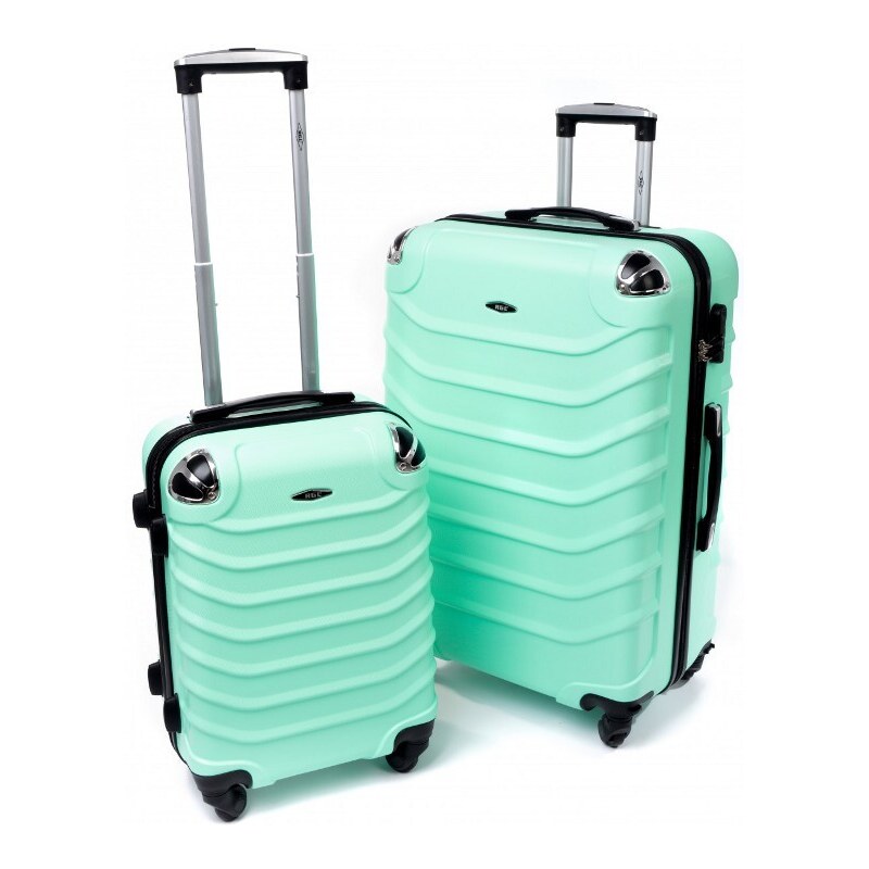 Rogal Zelená 2 sada škrupinových kufrov "Premium" - 2 veľkosti