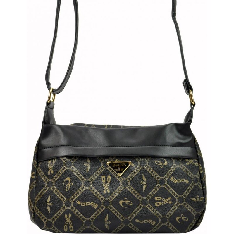 ESLEE Pozdĺžna dámska crossbody kabelka čierna 36730046