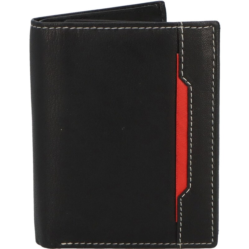Pánska kožená peňaženka čierno/červená - Diviley Tarkyn červená 48702170