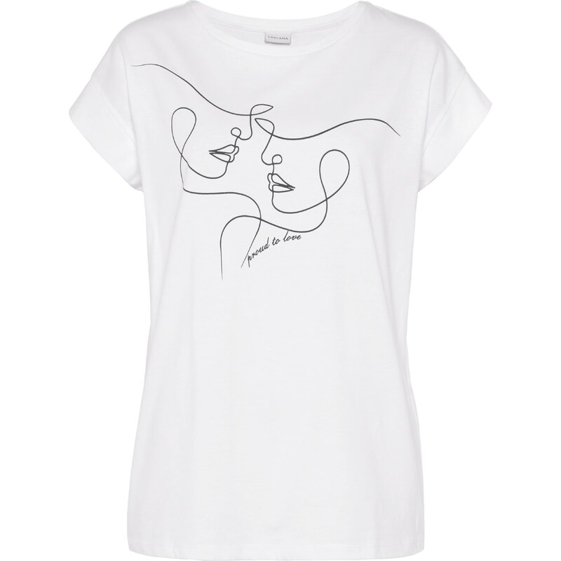 LASCANA Tričko čierna / biela 54444405