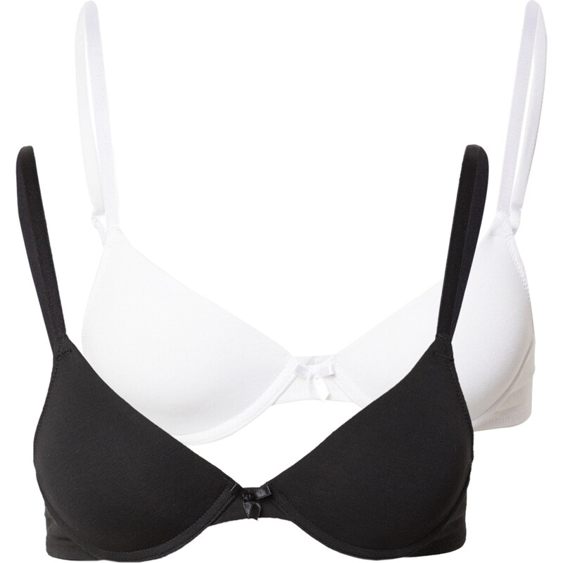 Lindex Podprsenka čierna / biela 55386620