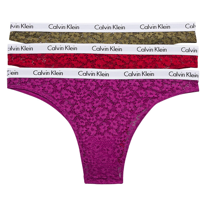 CALVIN KLEIN - brazilky 3PACK carousel intense color - special limited edition
