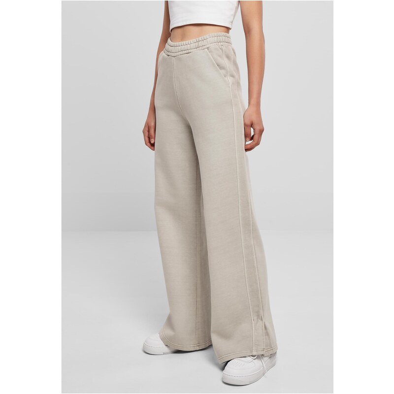 Urban Classics Womens Pants Heavy Terry Garment Dye Slit Pants in Warm 65004217