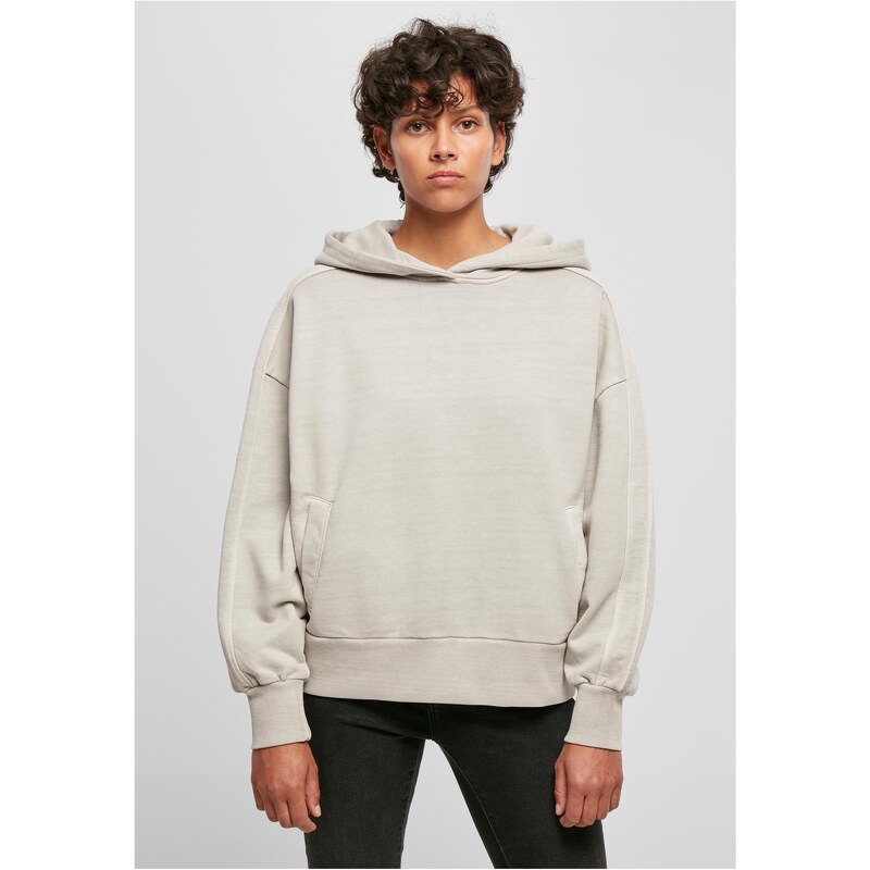 Urban Classics Womens Heavy Terry Garment Dye Hoody Warm Gray 50653205