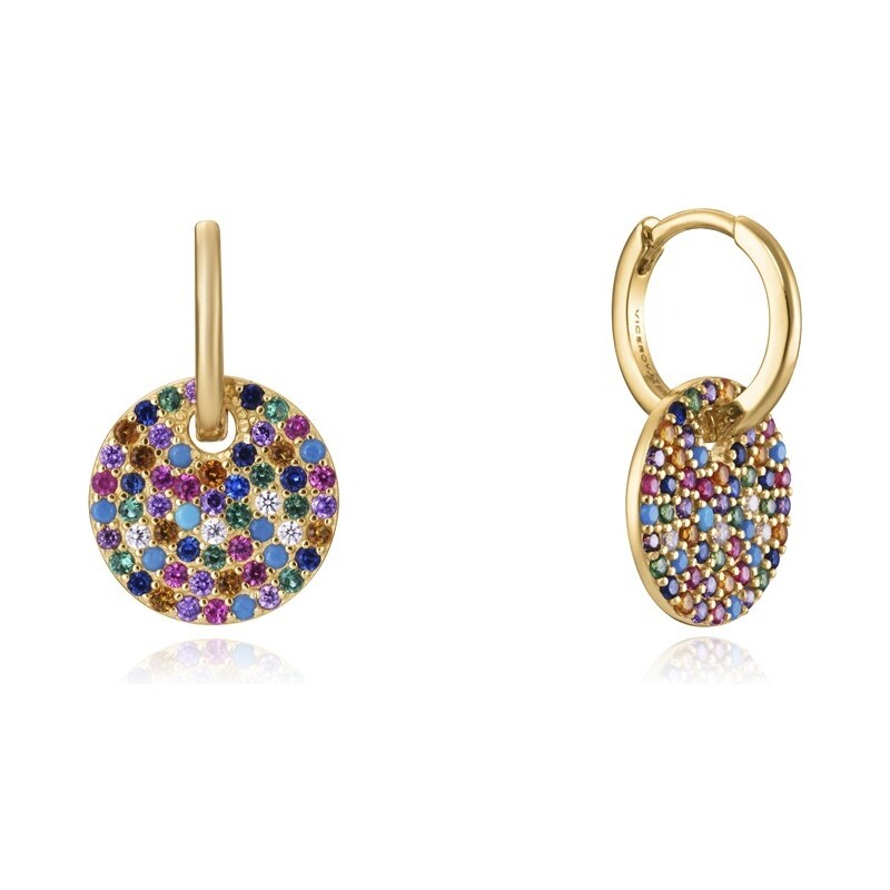 Viceroy Štýlové pozlátené kruhy s príveskami 2v1 Elegant 13071E100-39 67293131