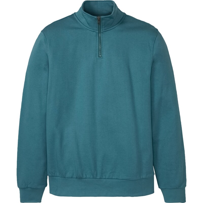 bonprix Mikina s golierom na zips, farba modrá 45572387