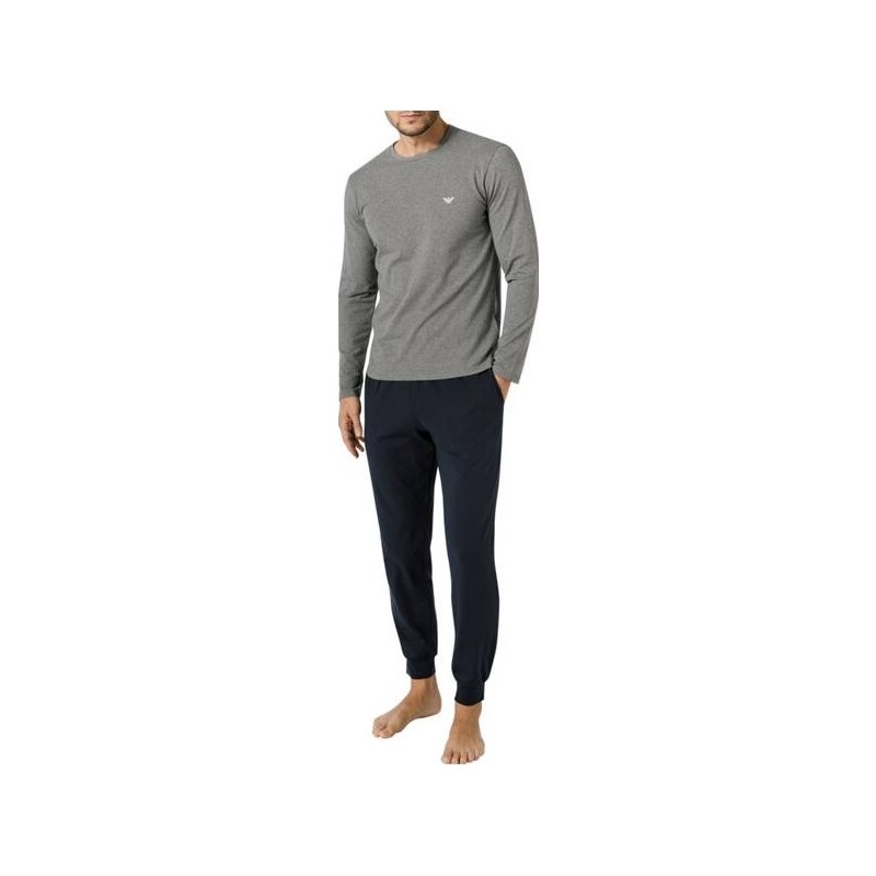 Pánske pyžamo 111789 2F720 12149 sivá/tm.modrá - Emporio Armani 36795977