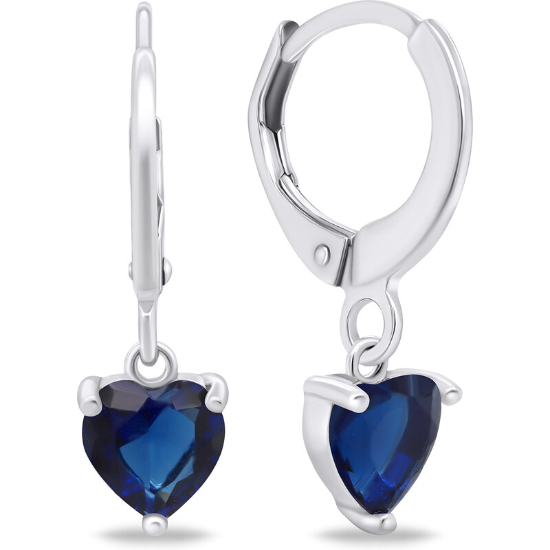 Brilio Silver Strieborné kruhové náušnice Srdiečka EA654WB 68030916