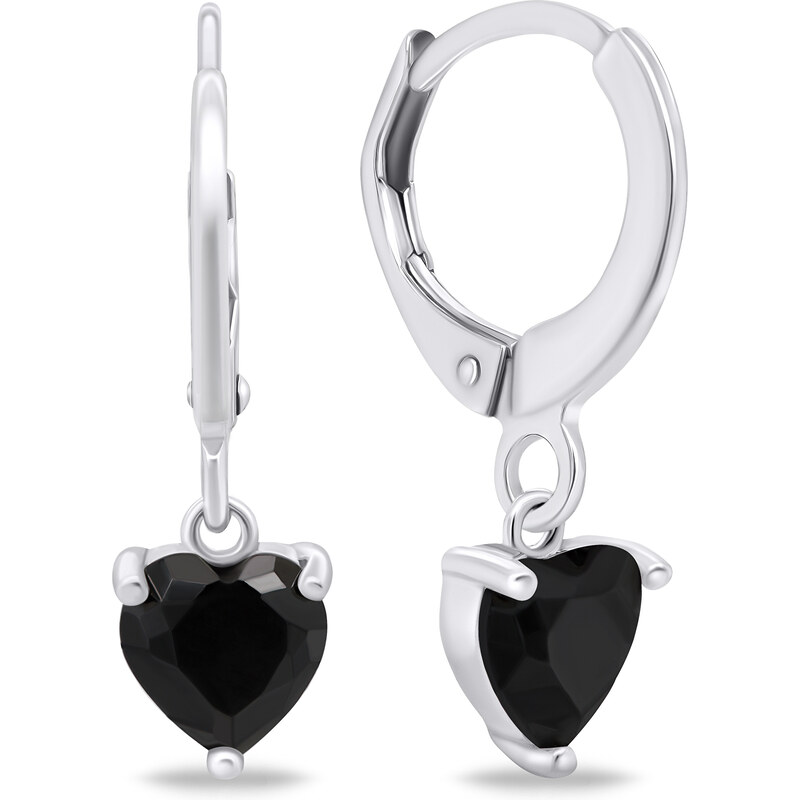 Brilio Silver Strieborné kruhové náušnice Srdiečka EA654WBC 66579050