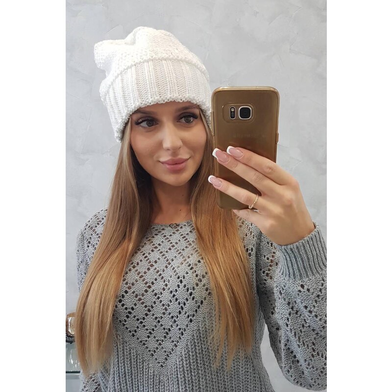 MladaModa Dámska čiapka Daneta K331 biela 36801631