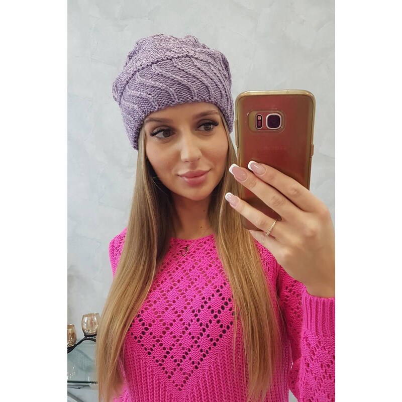 MladaModa Dámska čiapka Dagmara K332 fialová 36801626