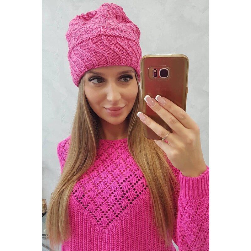 MladaModa Dámska čiapka Dagmara K332 ružová 36801627