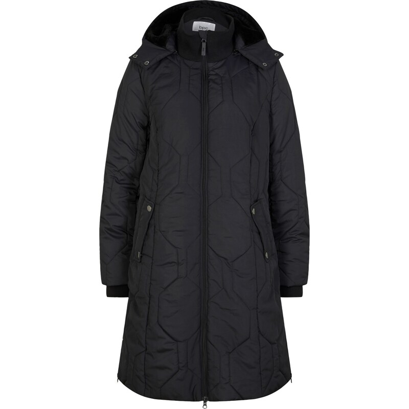 bonprix Krátky kabát s diamantovým prešívaním a bočnými zipsami, farba 65216145