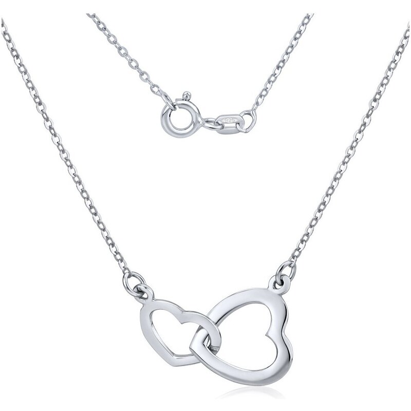 Silvego Strieborný náhrdelník Spojená srdce SMJN059FP7 66582540