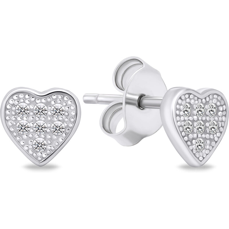 Brilio Silver Trblietavé srdiečkové náušnice zo striebra EA603W 66589891