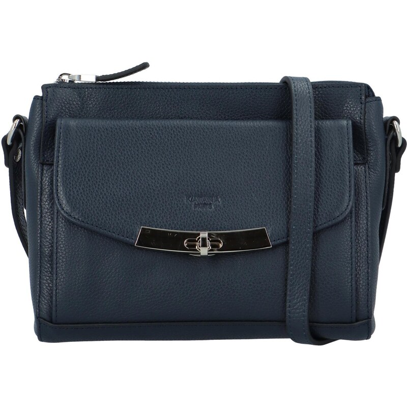 Dámska kožená crossbody kabelka tmavo modrá - Katana Berisitty tmavo 37125241