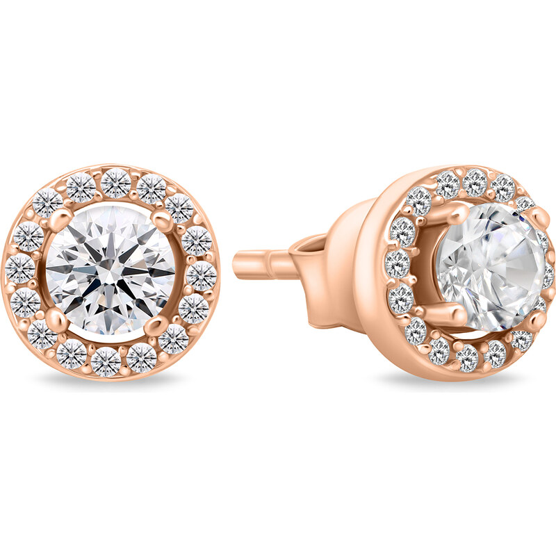 Brilio Silver Krásne bronzové náušnice so zirkónmi EA604R 66614634