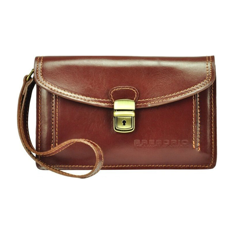 Gregorio Kožená Pánska Dokladová Taška Hnedá Hnedá 36840455