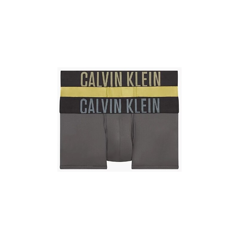 Boxerky 2 pack NB2599A 6HH sivá/kaki - Calvin Klein 36857180