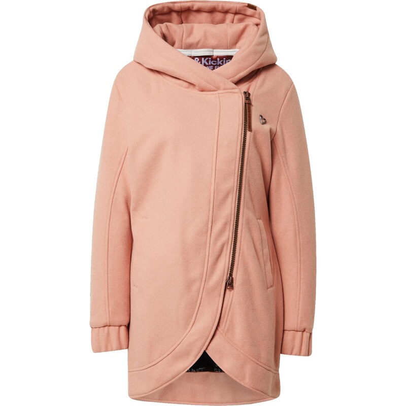 alife & kickin Prechodný kabát hnedá / svetloružová 66007437