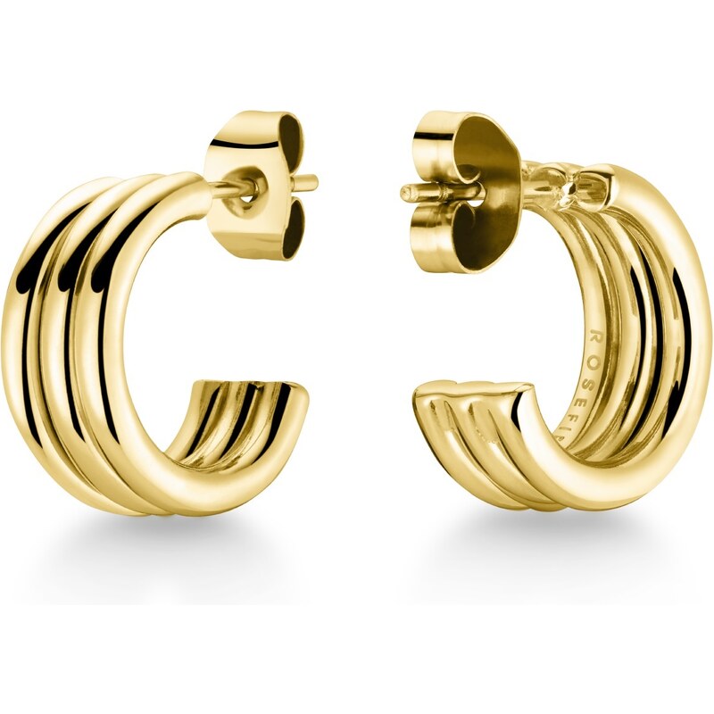 Rosefield Trojité pozlátené náušnice kruhy Toccombo JHHTRG-J317 66594875