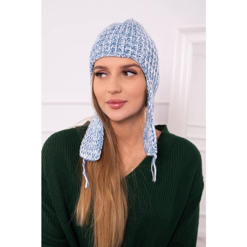 MladaModa Dámska čiapka s dlhými ušami model K314 svetlomodrá 36576860