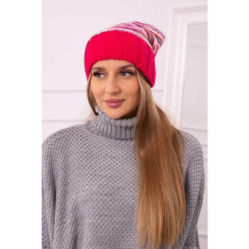 MladaModa Dámska čiapka Feba K330 neónovo ružová 36801651