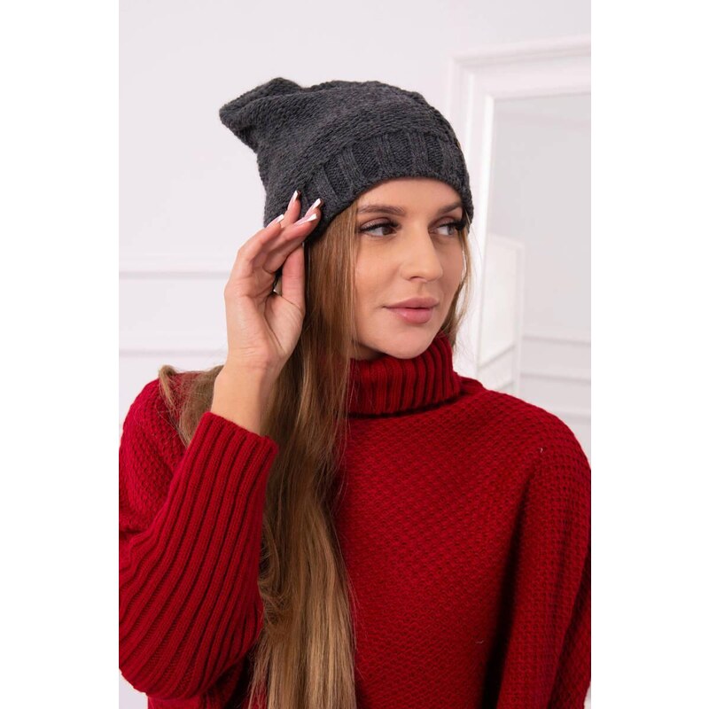 MladaModa Dámska čiapka Uma K271 grafitová 36779500