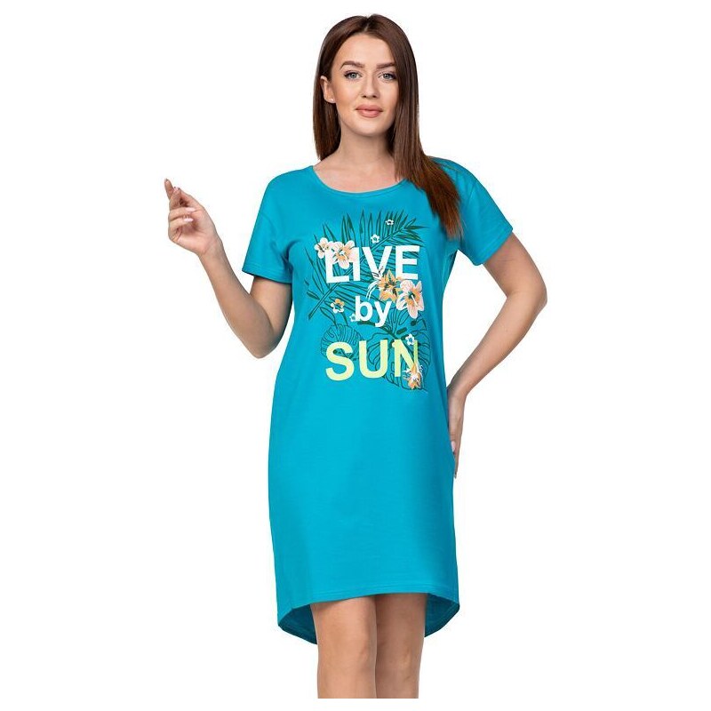 Regina Dámska nočná košeľa Lina tyrkysová 22521535