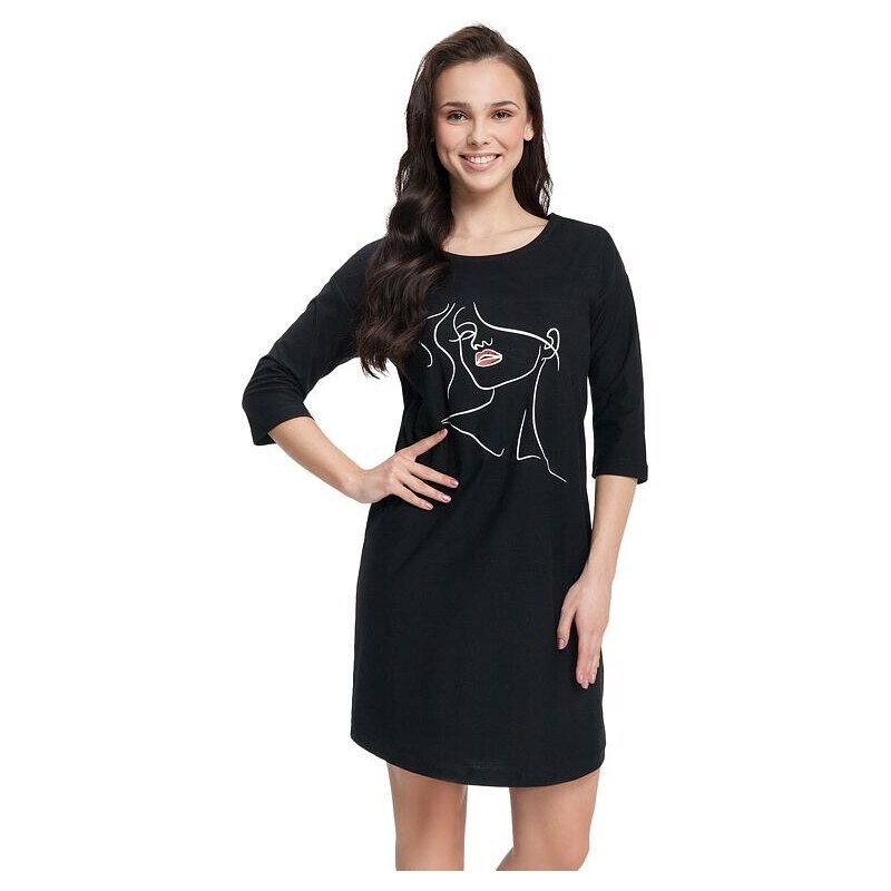 Luna Dámska nočná košeľa Bianka čierna 27019484