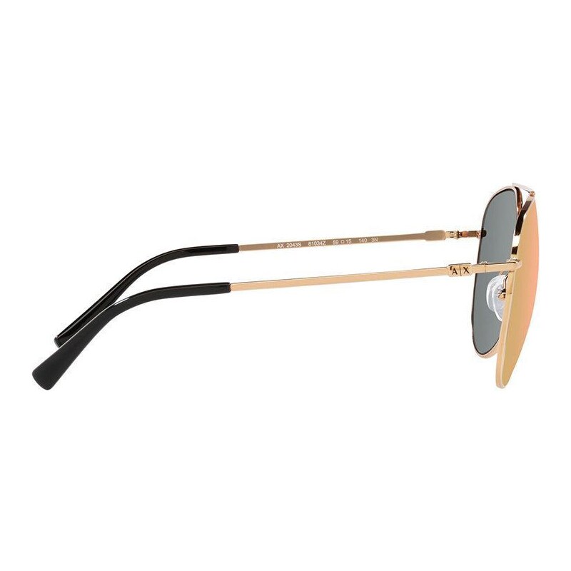 Slnečné okuliare Armani Exchange pánske, hnedá farba