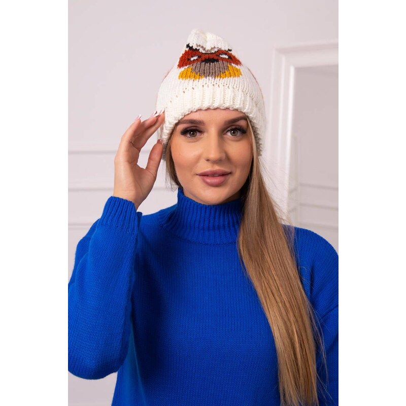 MladaModa Dámska čiapka Ofelia K349 farba ecru 36917862