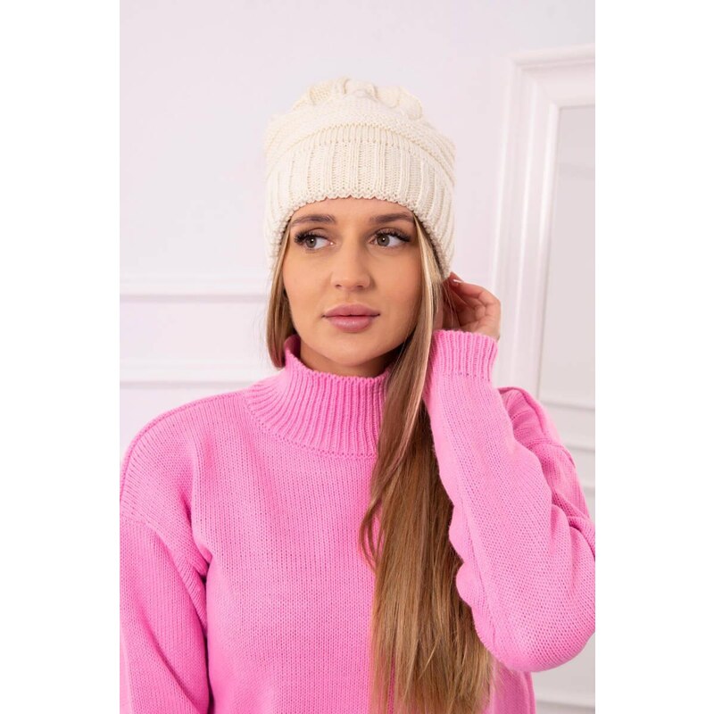 MladaModa Dámska čiapka Elora K336 farba ecru 36917911