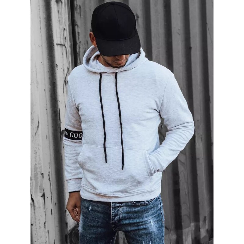 Buďchlap Atraktívna šedá mikina s kapucňou 36918216