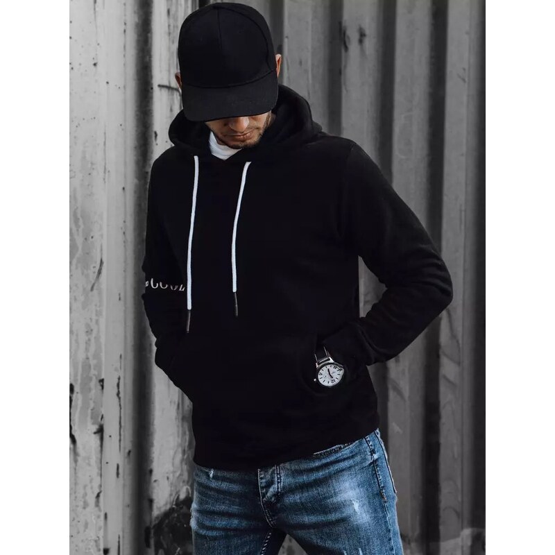 Buďchlap Atraktívna čierna mikina s kapucňou 36918218