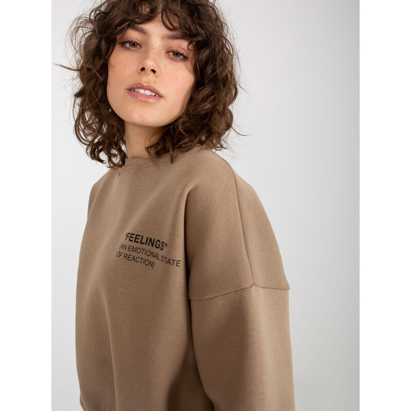 ex moda Sweatshirt-EM-BL-ES-21-521.09X-dark beige 64787820