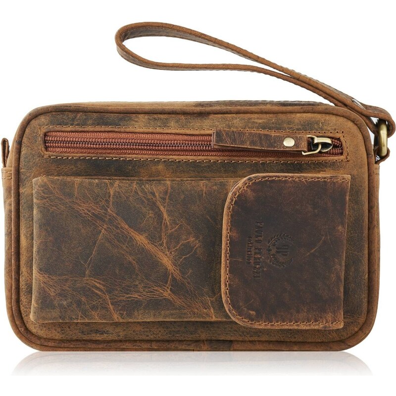 PAOLO PERUZZI Pánska taška etue Vintage T-56-HBR | hnedá T-56-HBR 36933220