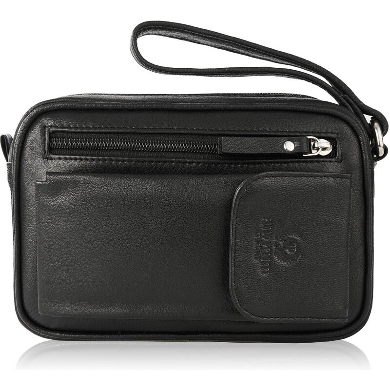 PAOLO PERUZZI Pánska taška etue T-56-BL | čierna T-56-BL 36933222