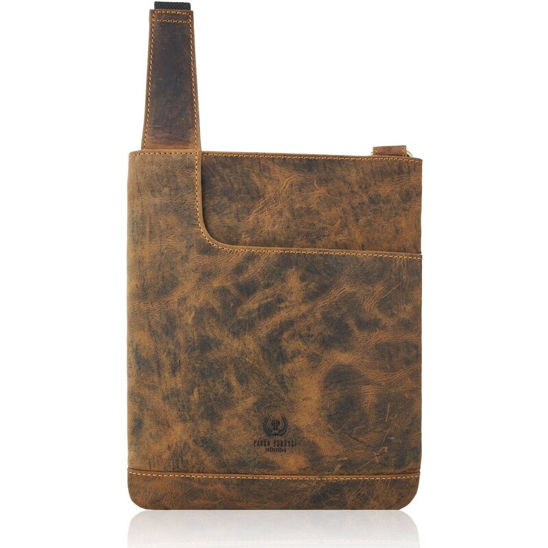 PAOLO PERUZZI Kožená dámska taška Vintage T-60-HBR | svetlohnedá T-60 36933223