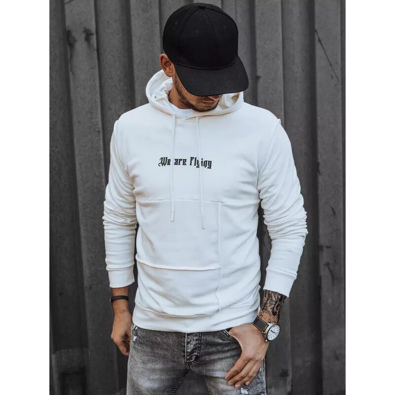 Buďchlap Krémová mikina s nápisom We are Flying 36954057