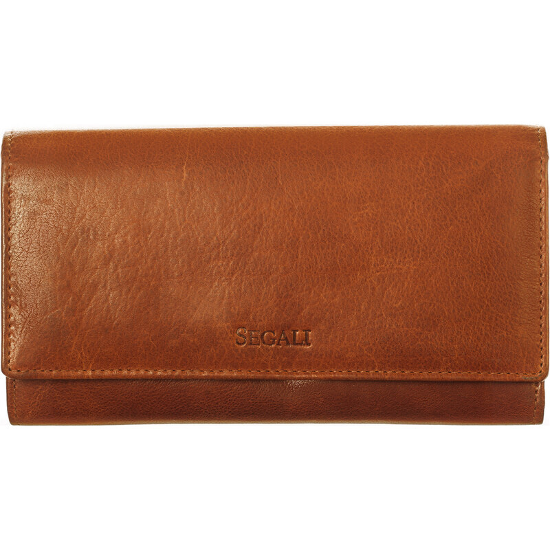 SEGALI Dámska kožená peňaženka 28 cognac 66579788