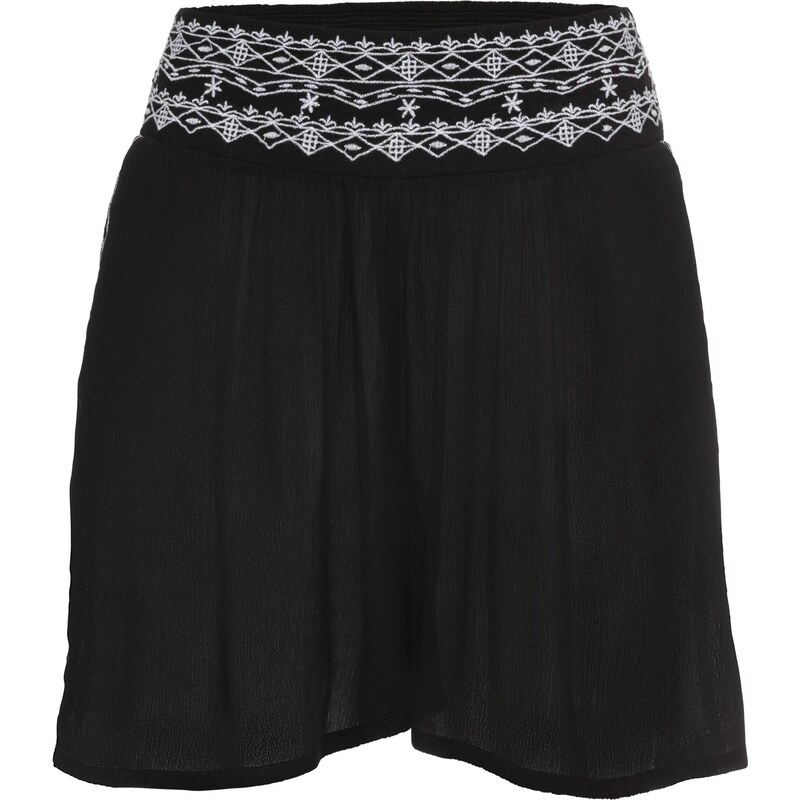 bonprix Krčené šortky z padavej viskózy, farba čierna 44742515